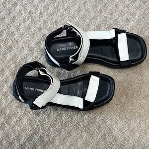 Marc Fisher Monochrome Strappy Sandals